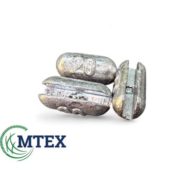 Свинцовый сетевой груз 20грм. зажимной 50шт. упаковка