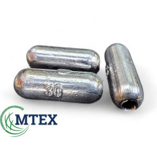 Свинцовый сетевой груз 30грм. сквозной 50шт. упаковка