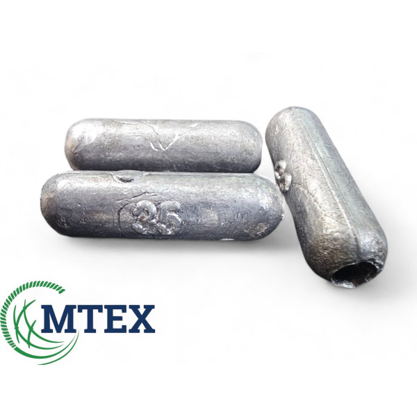 Свинцовый сетевой груз 35грм. сквозной 50шт. упаковка