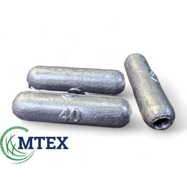 Свинцовый сетевой груз 40грм. сквозной 50шт. упаковка