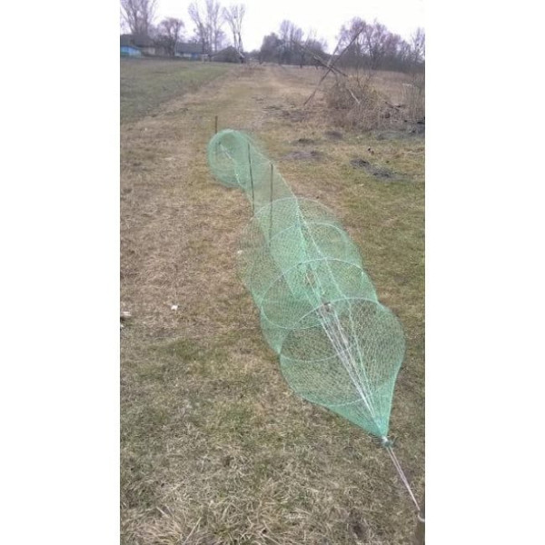 Ятерь верша 1 крыло 2 бочки на 4 кольца Ø100/95/90/85