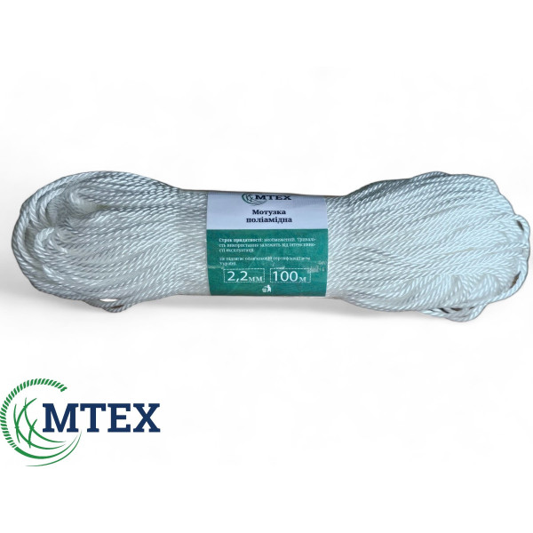 Полиамидная верёвка кручёная Ø 2,2мм 100м от Mtex