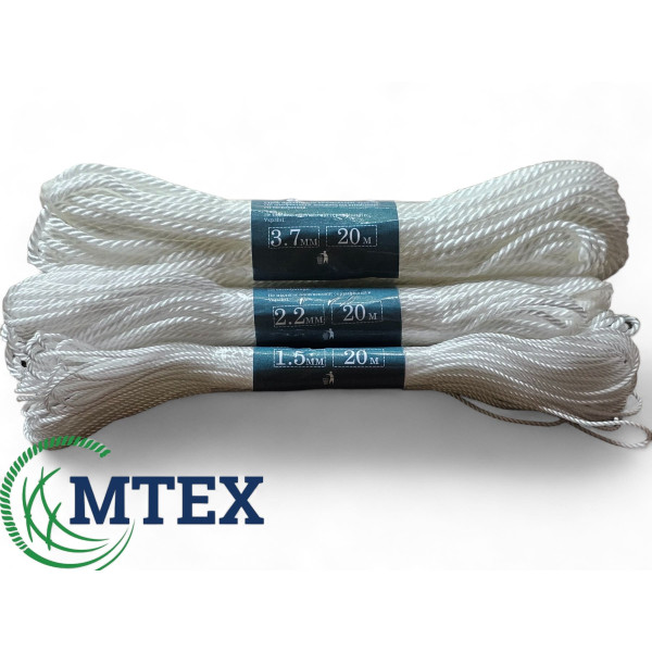 Полиамидная верёвка кручёная Ø 2,2мм 100м от Mtex
