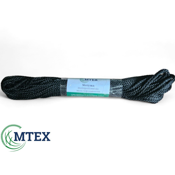 Черная полипропиленовая верёвка Ø 2мм 20м от MTEX
