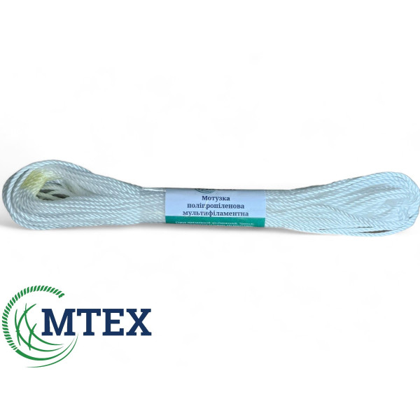 Белая полипропиленовая верёвка Ø 2мм 20м от MTEX