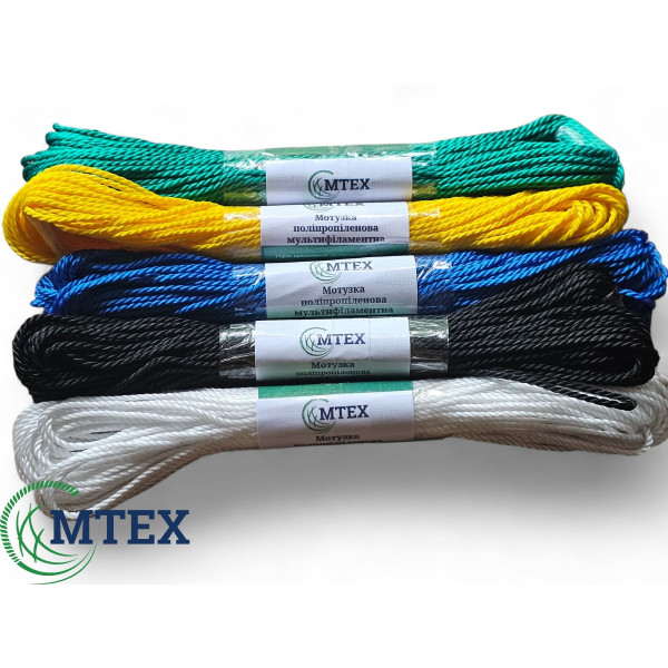 Белая полипропиленовая верёвка Ø 2мм 20м от MTEX