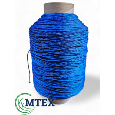 Нитка полипропиленовая синяя 1150м, 2мм 1,3 кг. Цена за бобину.